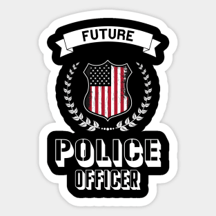 Kids Future Police Officer Sticker